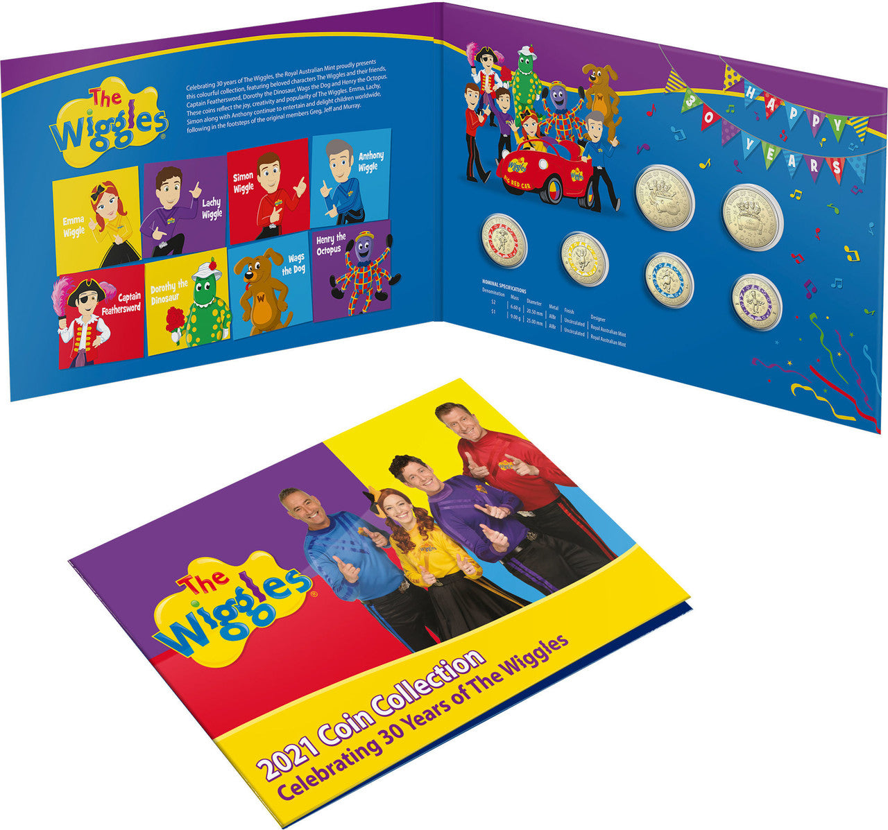 2021 30 Years of The Wiggles - Uncirculated Six Coin Set