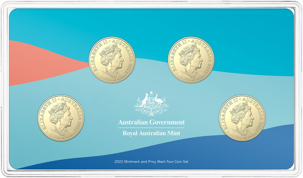 2022 Australian Dinosaurs $1 Mintmark & Privy Mark Uncirculated Coin Set