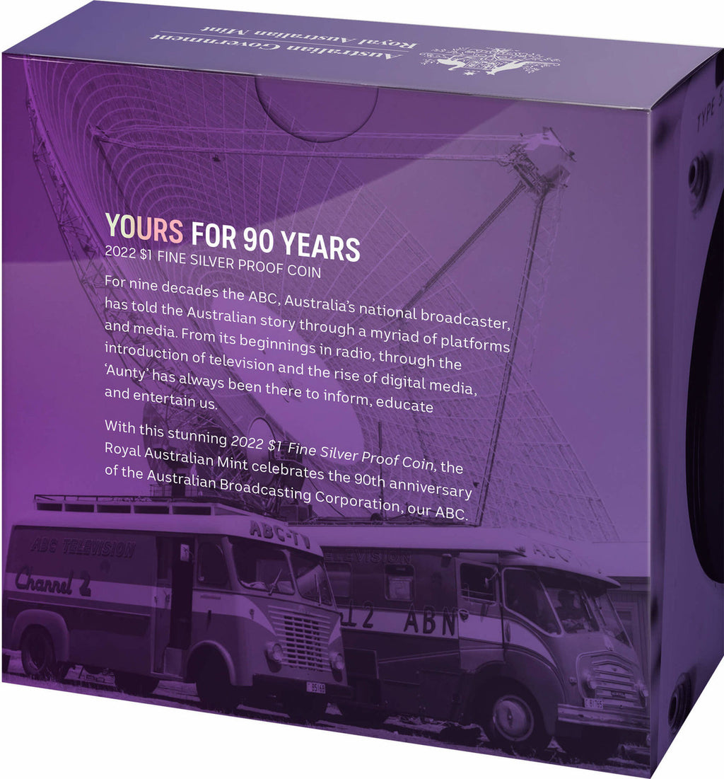 2022 90th Anniversary of ABC - $1 1/2oz Fine Silver Proof Coin