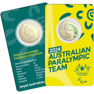 2024 Australian Paralympic Team - $1 UNC Coin