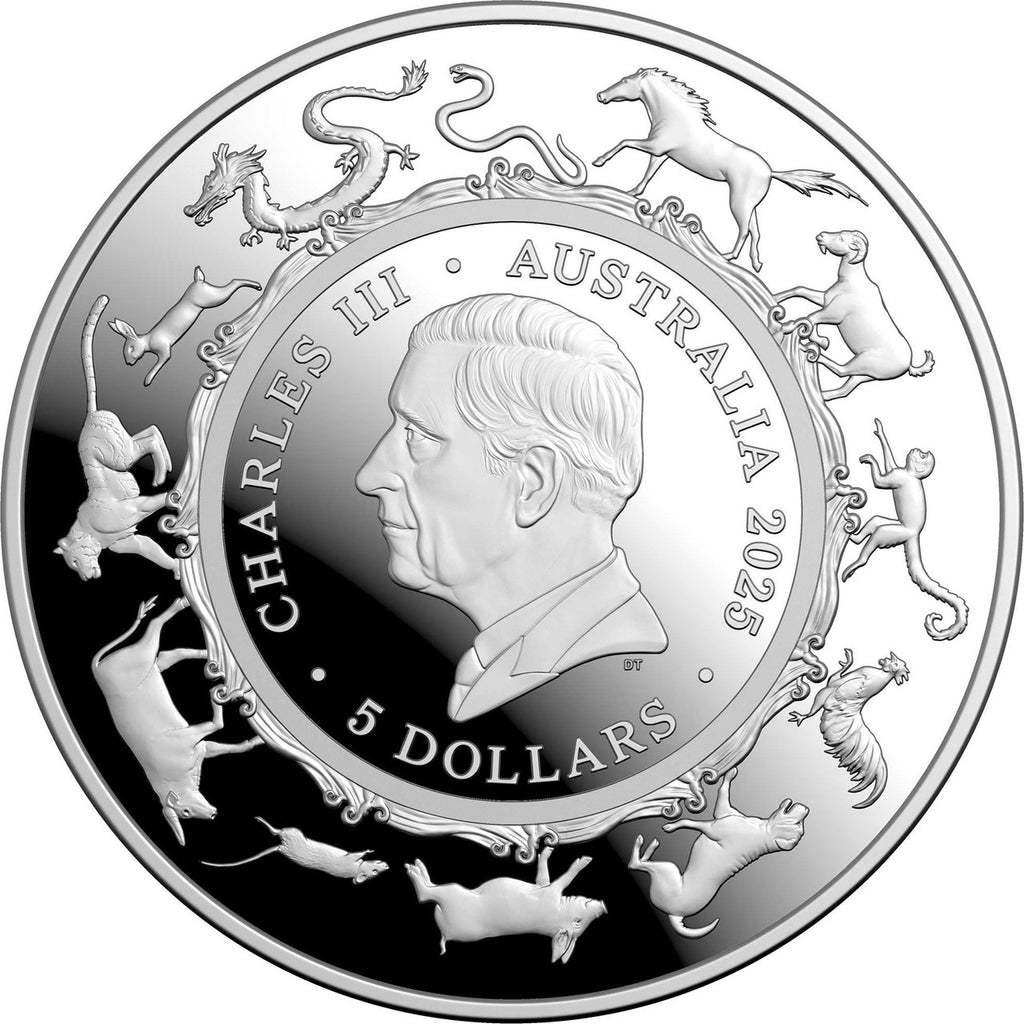 2025 Lunar Year of the Snake - Silver Proof Domed Coin