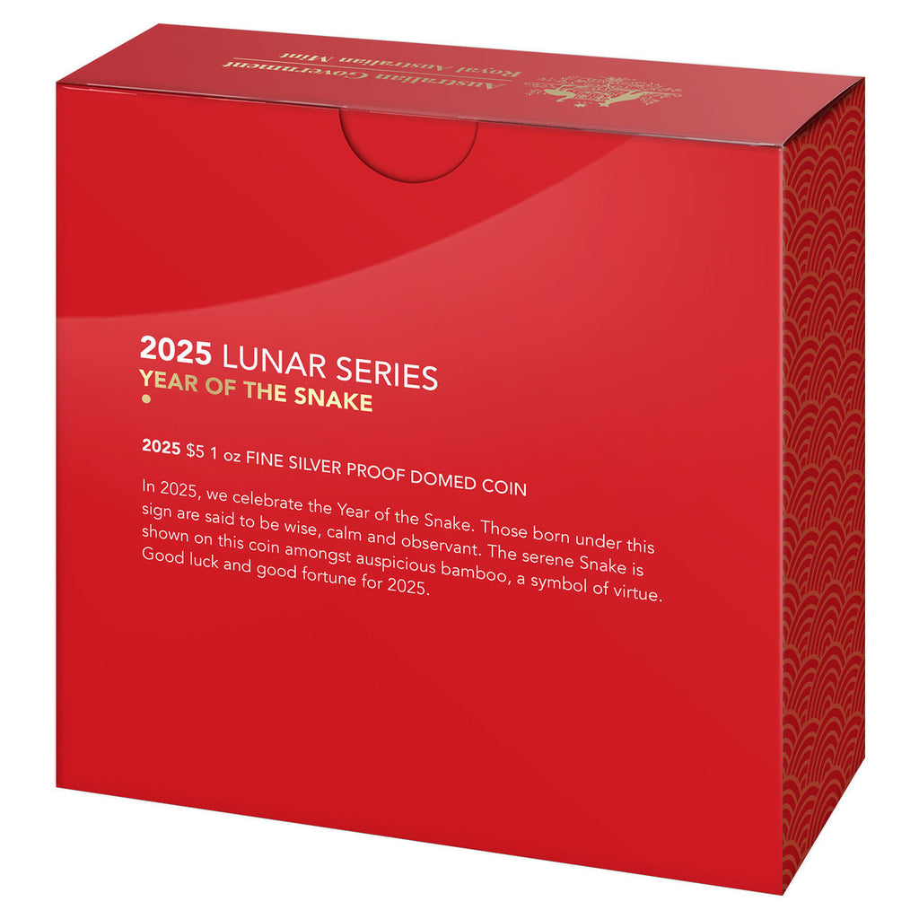 2025 Lunar Year of the Snake - Silver Proof Domed Coin
