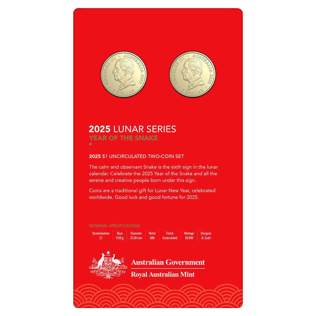 2025 Lunar Year of the Snake - Two-Coin Set
