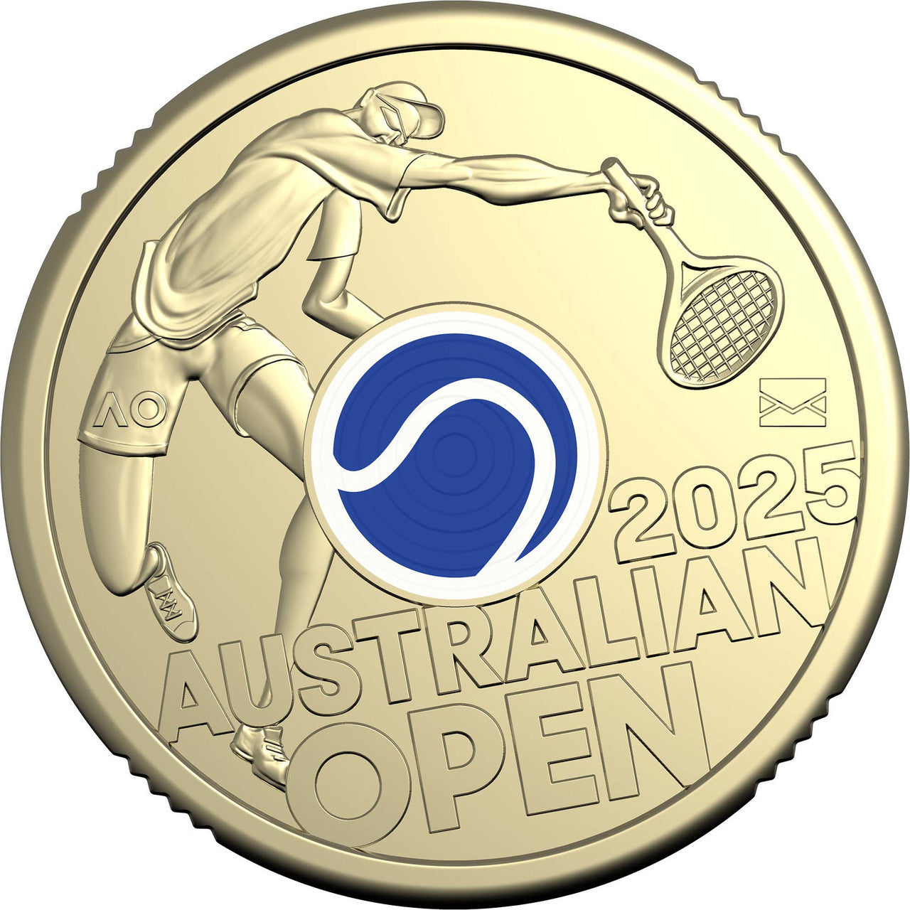 2025 Men’s Australian Open $2 Privy Mark Coin in Folder