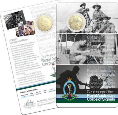 2025 Centenary of Royal Australian Corps of Signals - $1 Uncirculated Coin