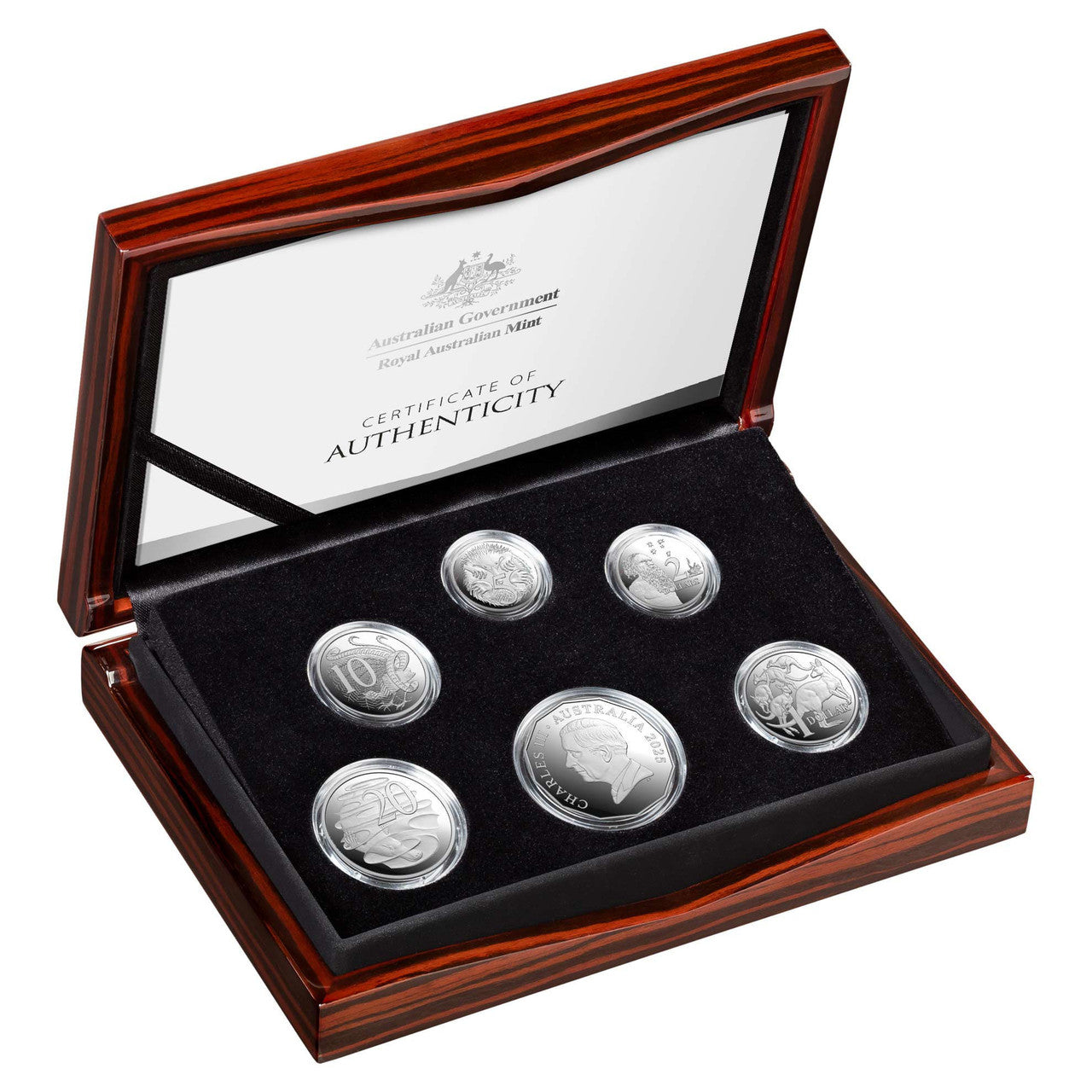 2025 HM King Charles III Six-Coin Silver Proof Set