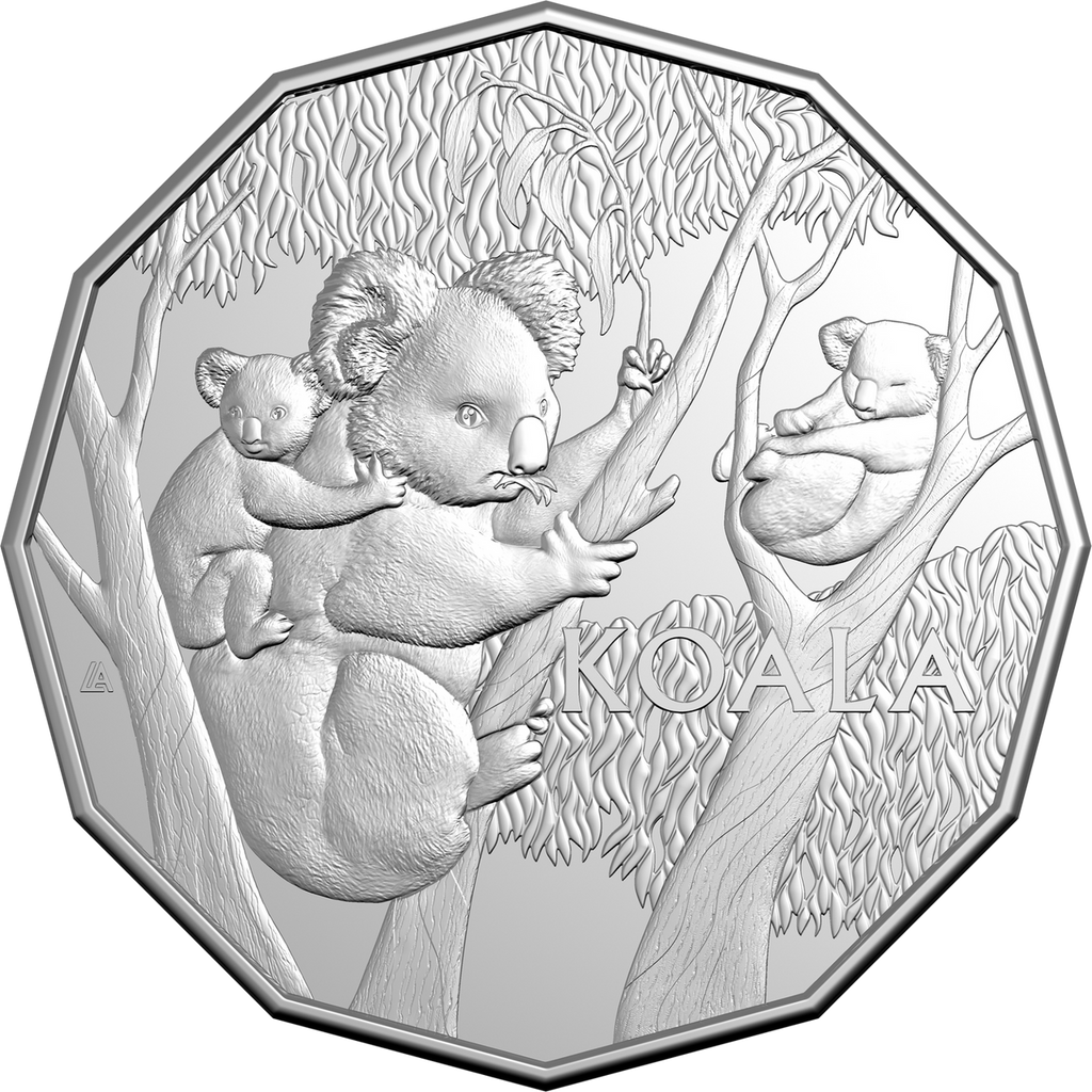 2026 Koala Series 50 Cent coin in card