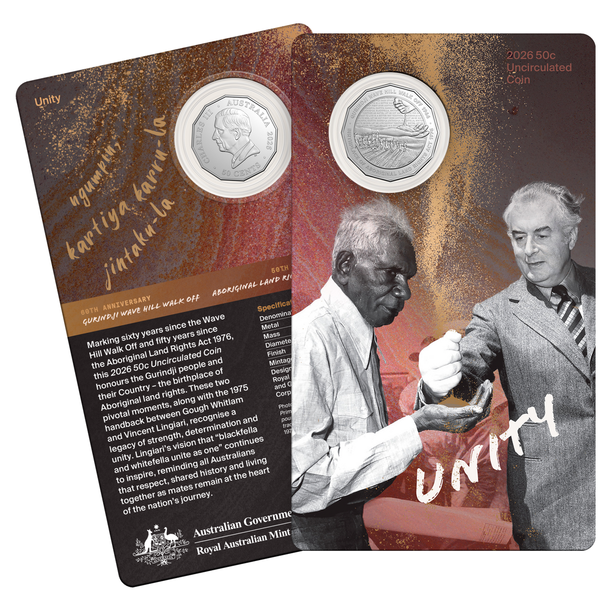 2026 - Unity 50 Cent Uncirculated Coin