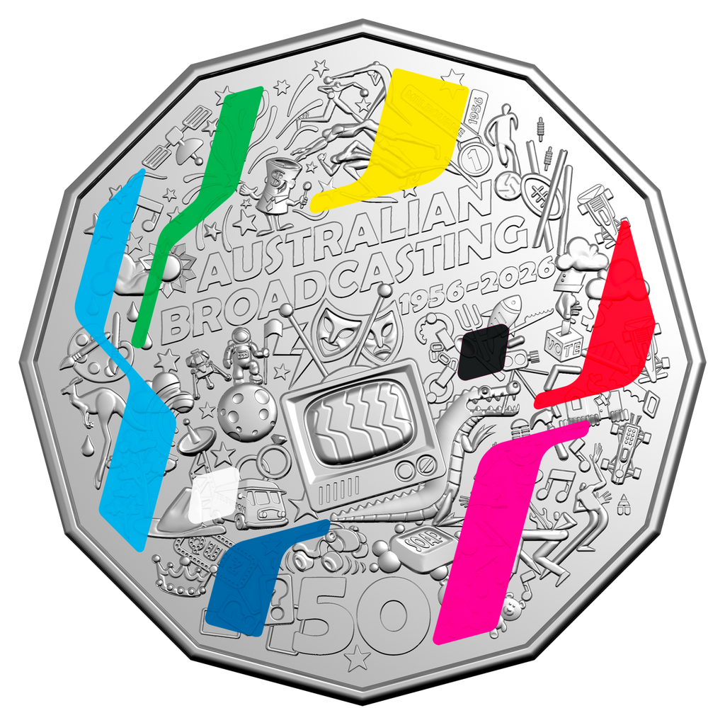 2026 70th Anniversary of Australia’s First Television Broadcast - 50 Cent Colour Coin