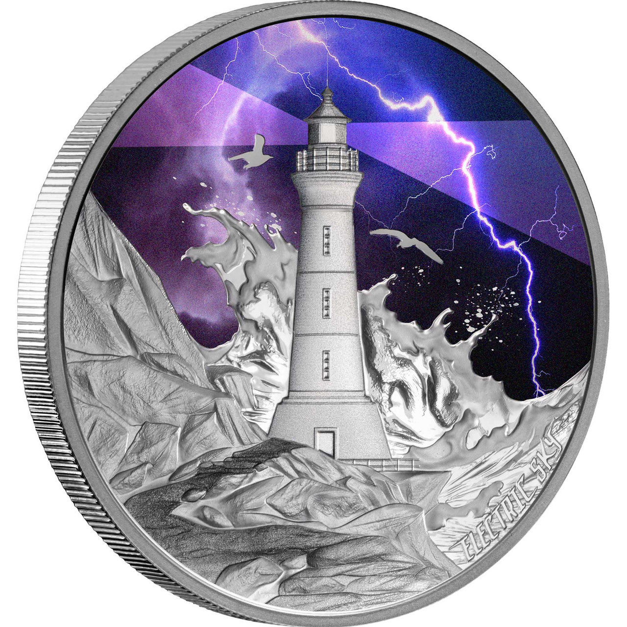 2024 Electric Sky 1oz Silver Proof Coloured Coin