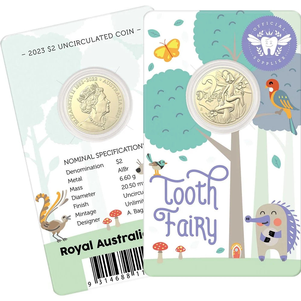 2023 Tooth Fairy $2 Coin in Card