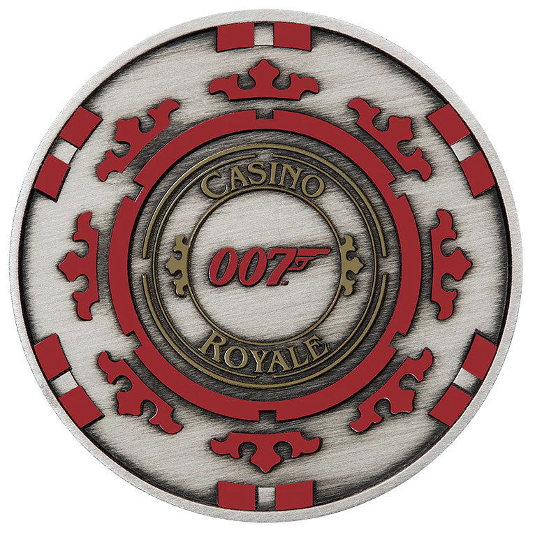 2023 $1 JAMES BOND CASINO ROYALE CHIP 1OZ SILVER ANTIQUED COIN