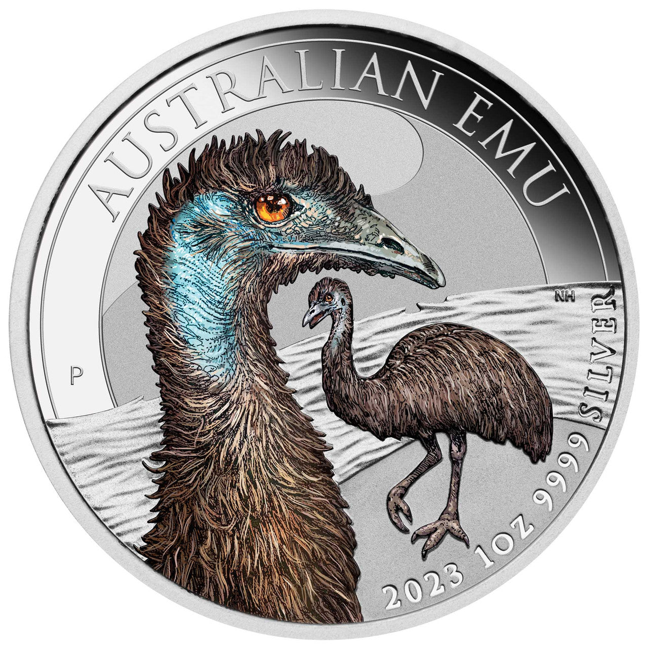 2023 Australian Emu 1oz Silver Coloured Coin