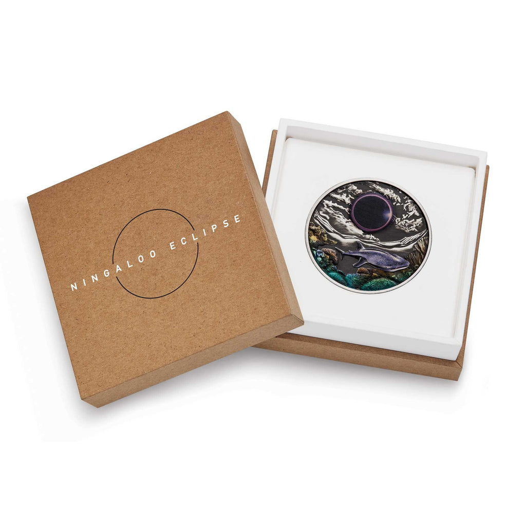 2023 Ningaloo Eclipse - $2 2oz Silver Antiqued Coloured Coin