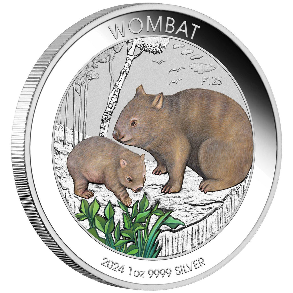 2024 Australian Wombat - 1oz Silver Coloured Coin