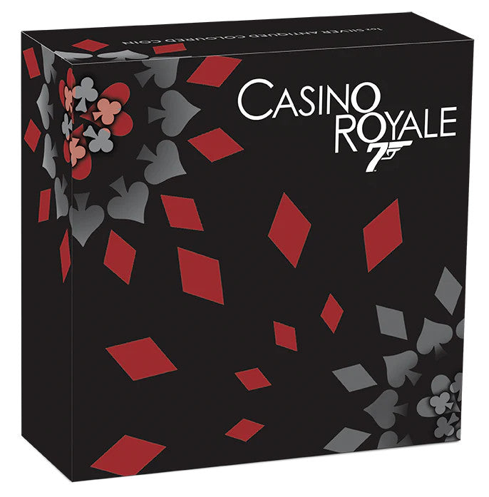 2023 $1 JAMES BOND CASINO ROYALE CHIP 1OZ SILVER ANTIQUED COIN