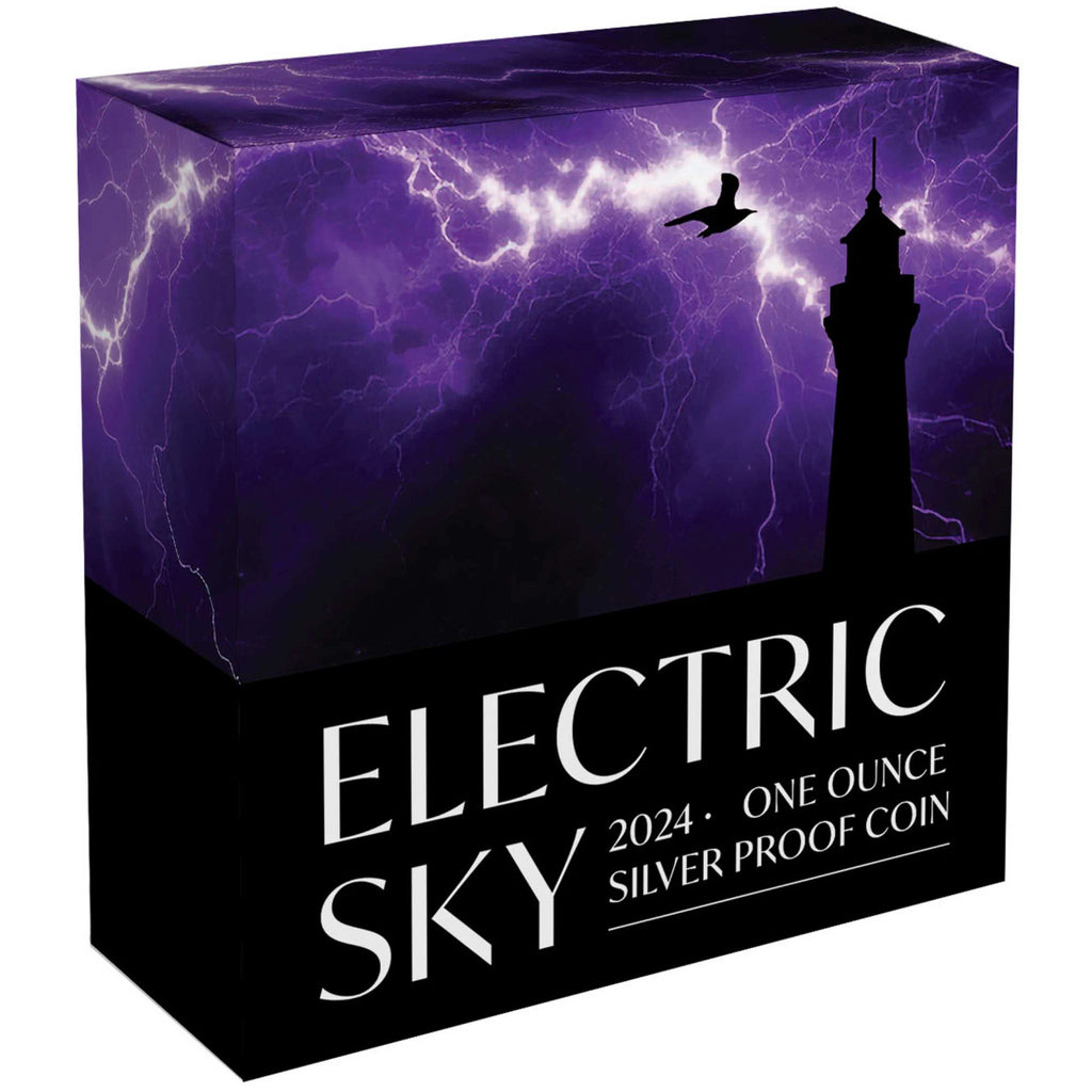 2024 Electric Sky 1oz Silver Proof Coloured Coin