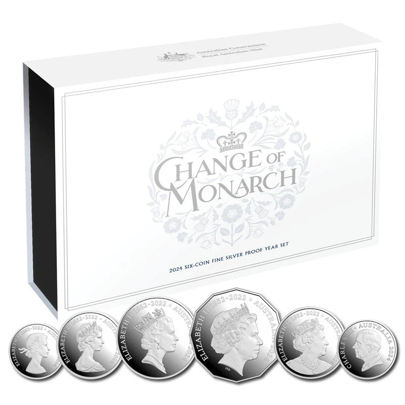 2024 Change Of Monarch Six-Coin Fine Silver Proof Year Set
