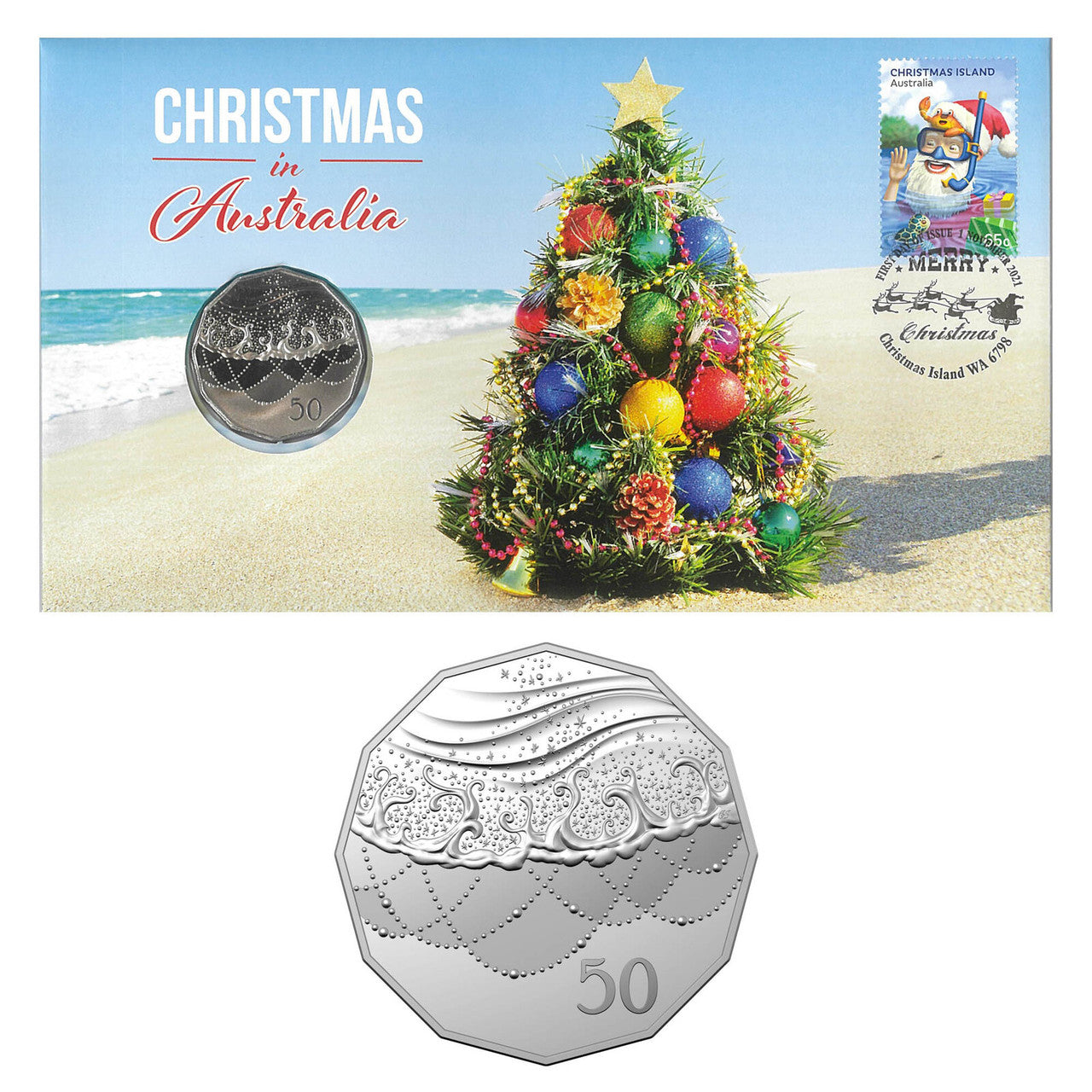 2021 Christmas in Australia 50 cent PNC