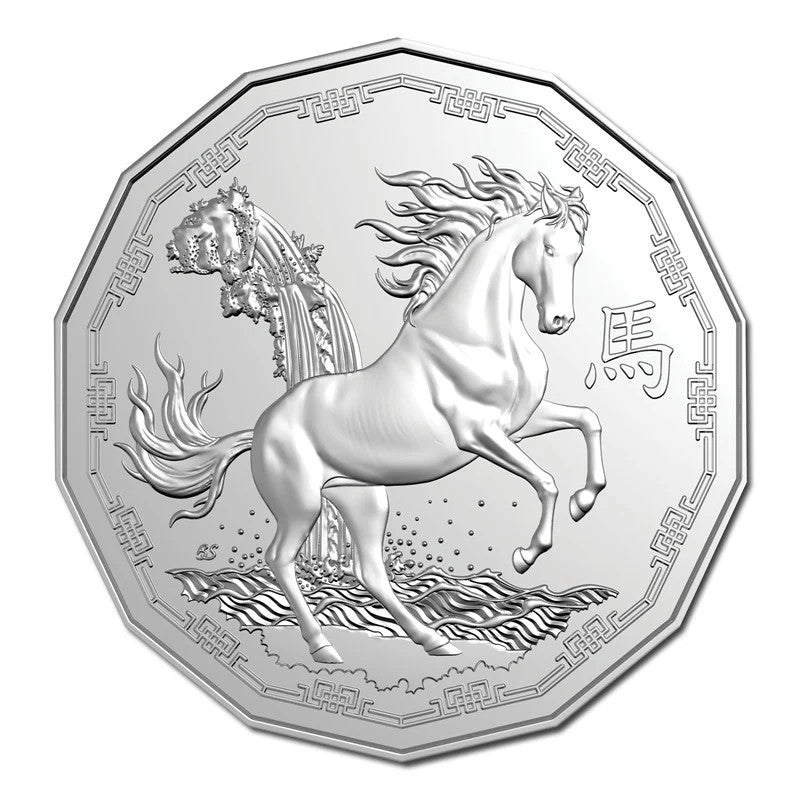 2026 Year of Horse 50 Cent coin in card