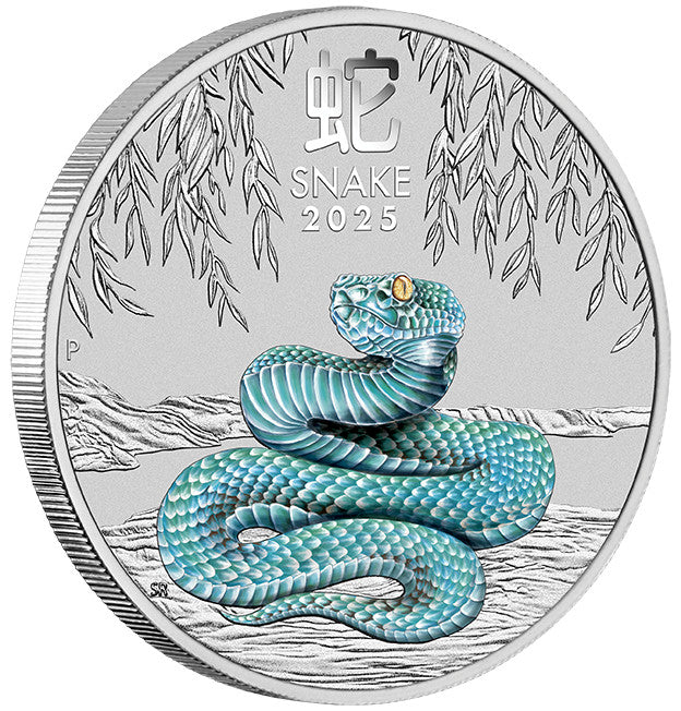 2024 Sydney Money Expo Year Of The Snake 1/4oz Silver Coloured Coin