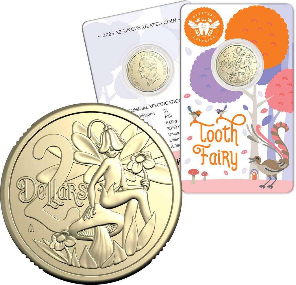 2025 $2 Tooth Fairy Uncirculated Coin in card