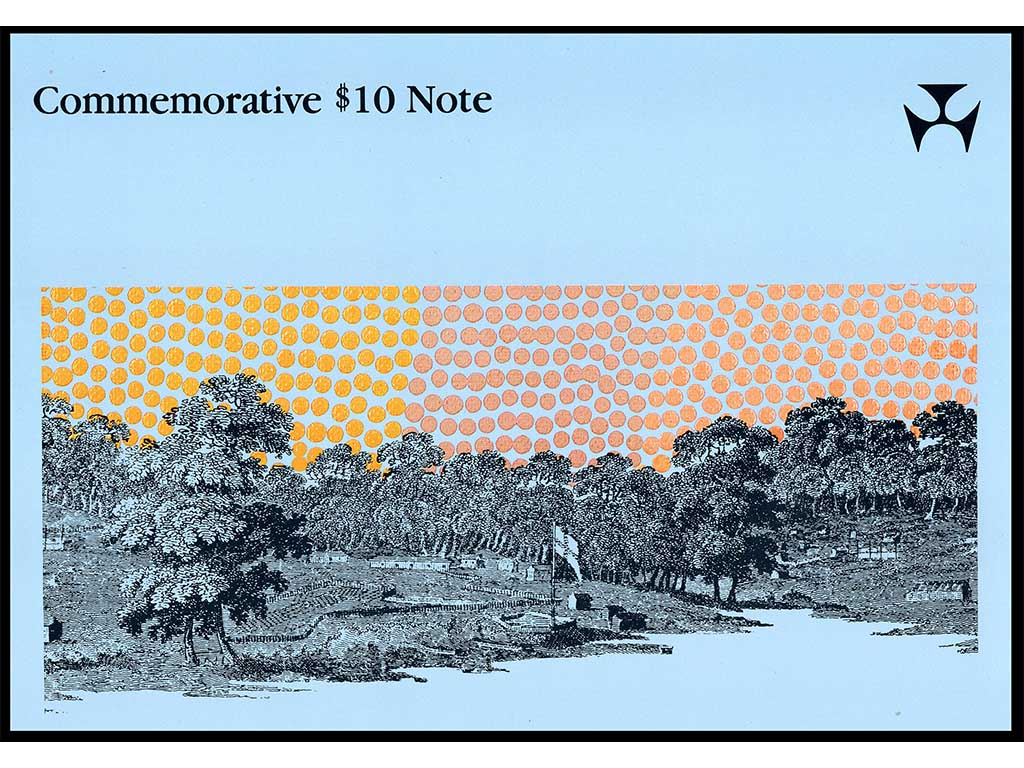 1988 $10 Bicentennial Johnston/Fraser 4 Consecutive NPA folders