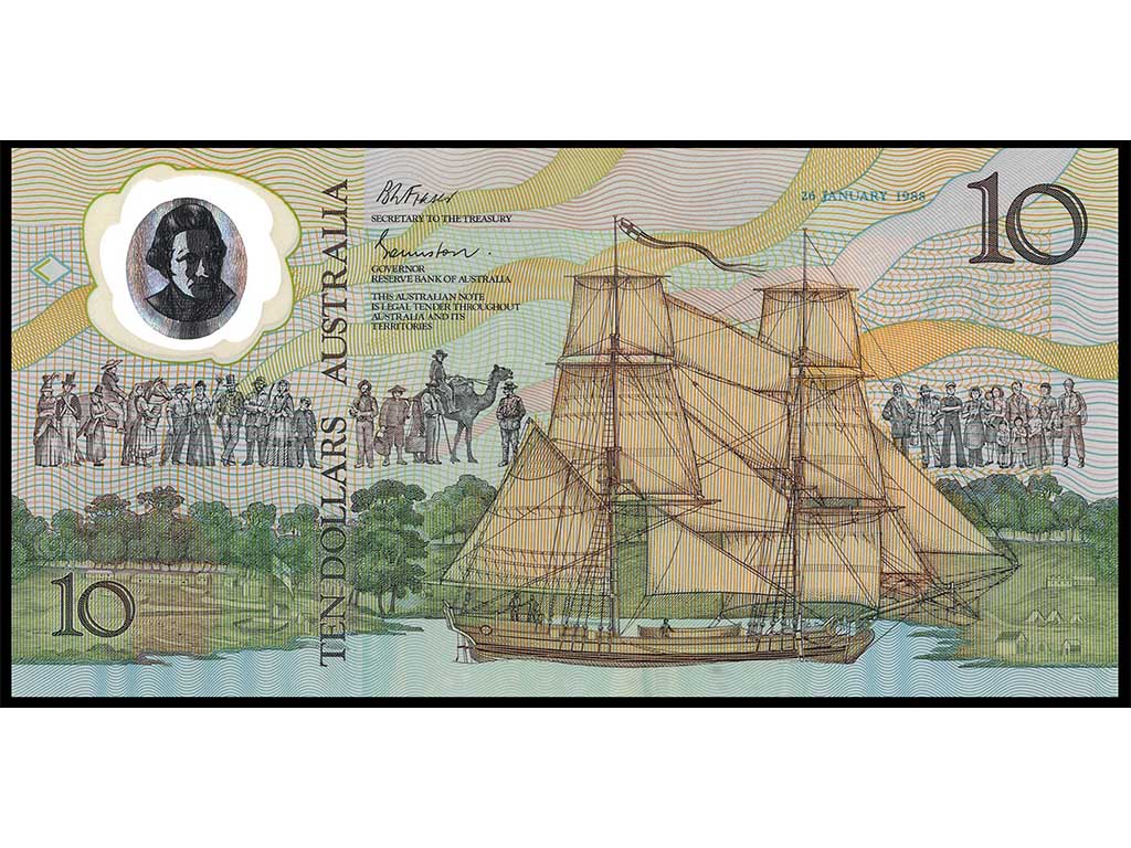 1988 $10 Bicentennial Johnston/Fraser NPA folder