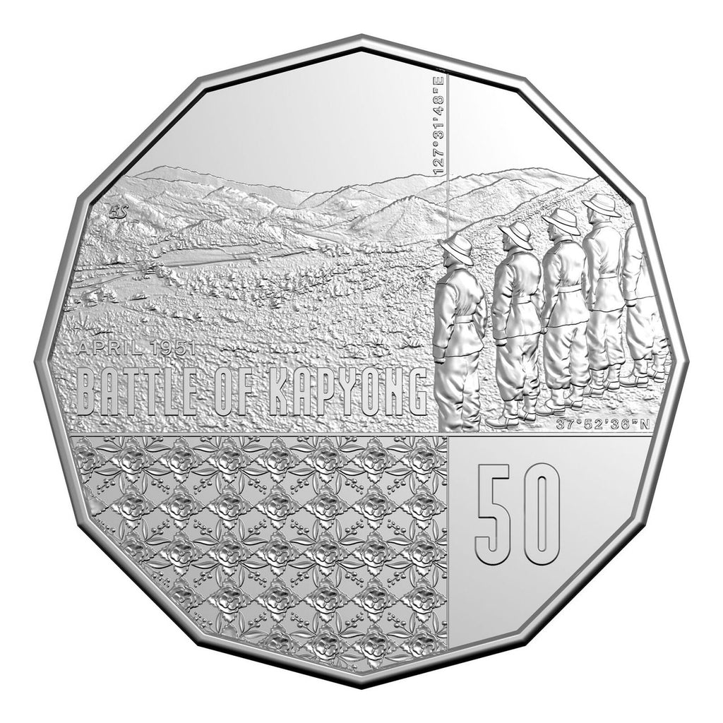 2026 75th Anniversary of Battle of Kapyong 50 Cent coin in card