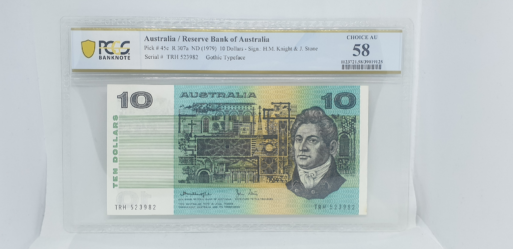 1979 Knight Stone PCGS Graded $10 Banknote