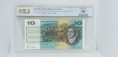 1979 Knight Stone PCGS Graded $10 Banknote