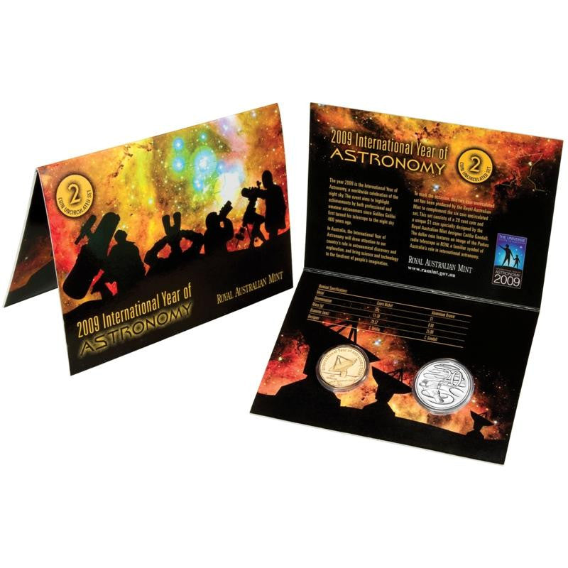 2009 2 Coin Mint Set International Year Of Astronomy