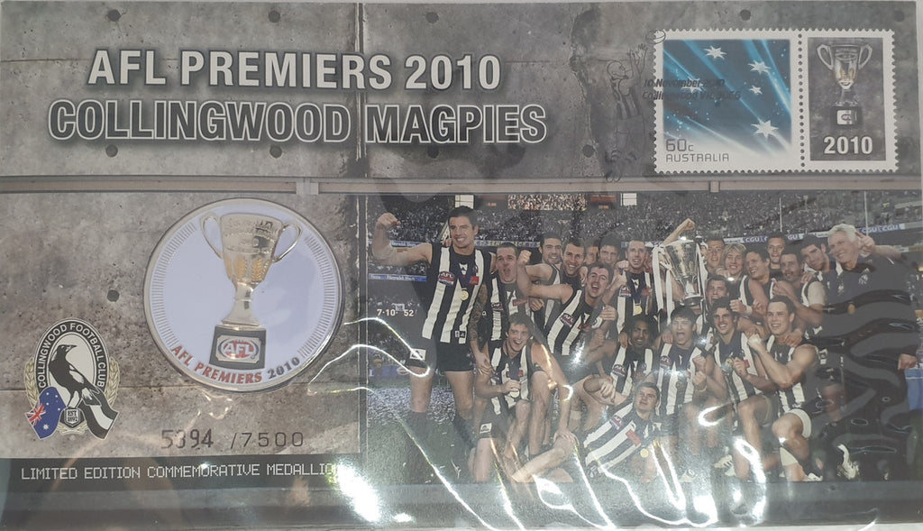2010 Australia Collingwood Magpies, AFL Premiers, Limited Ed Medallion in PNC