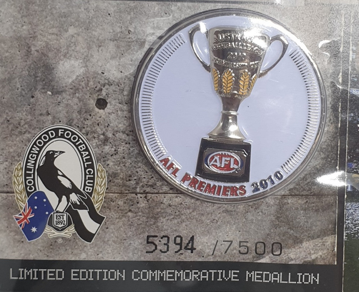 2010 Australia Collingwood Magpies, AFL Premiers, Limited Ed Medallion in PNC