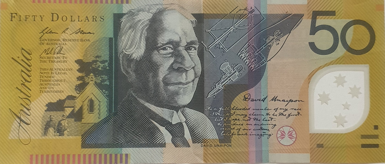 2013 Fifty Dollars $50 Banknote AA13 First Prefix - Circulated