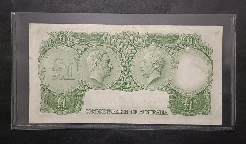 1953 One Pound Banknote. Coombs - Wilson R33. HA76 018651