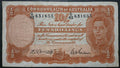 1942 Ten Shillings Banknote. Armitage - McFarlane R13. G43 631653