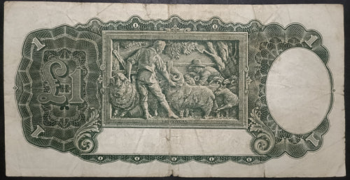 1938 One Pound Banknote. Sheehan - McFarlane R29. O46 304040