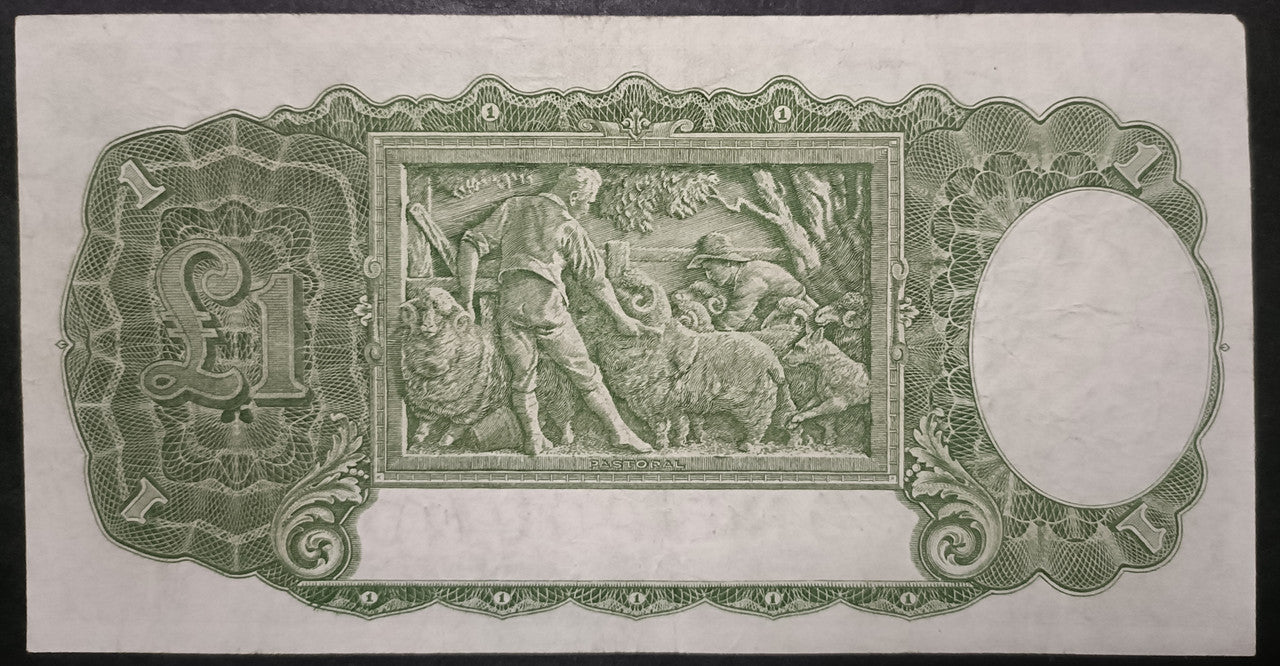 1952 One Pound Banknote. Coombs - Wilson R32. W97 378686