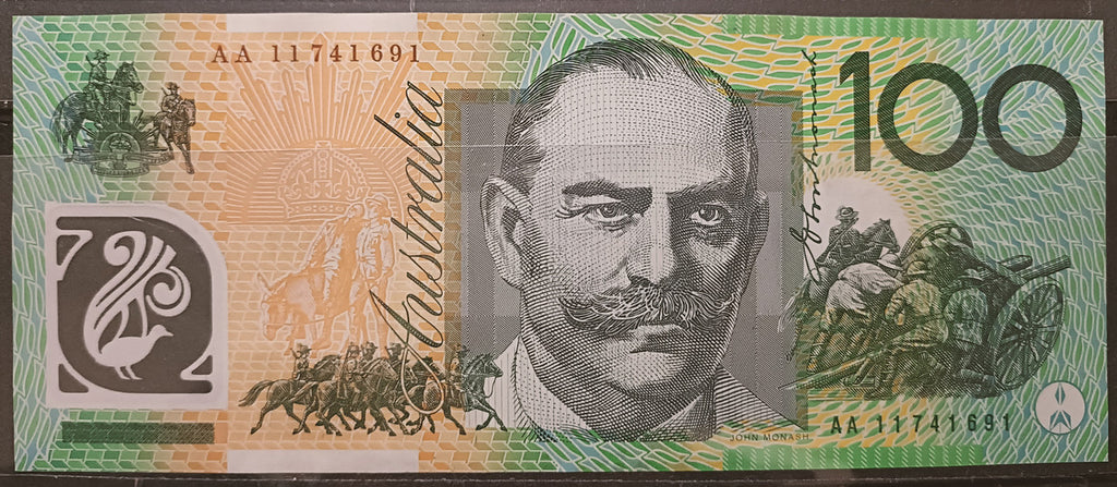 2011 Stevens/Henry $100 Banknote First Prefix AA11 741691