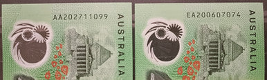 2020 Lowe/Kennedy $100 First & Last Prefix Banknote AA20 2711099 & EA20 0607074