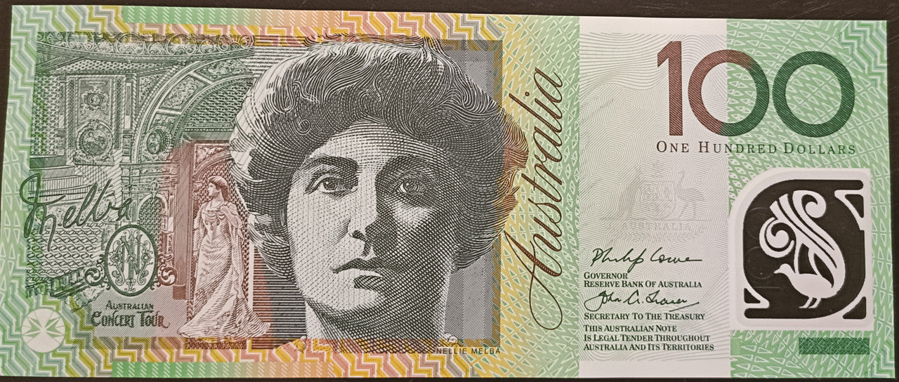 2017 $100 Lowe/Fraser First Prefix AA17 762168