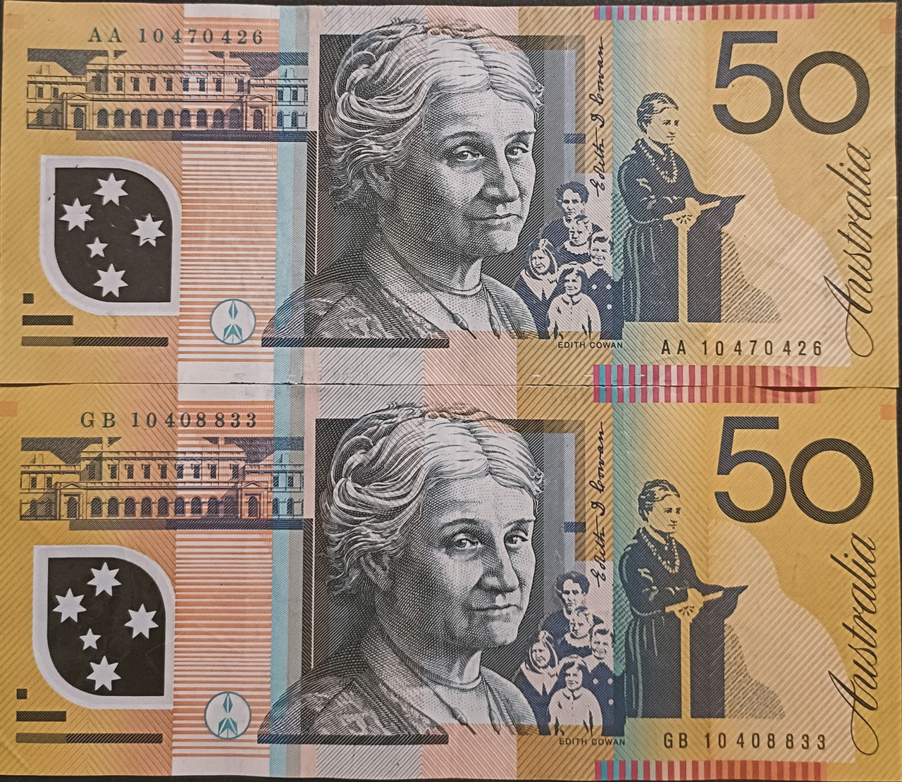 2010 Stevens/Henry $50 First & Last Prefix Banknotes
