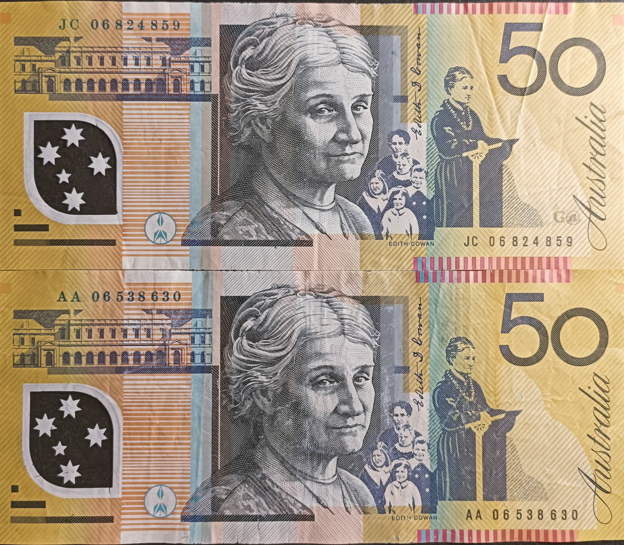 2006 $50 Macfarlane/Henry First and Last Prefix Banknotes