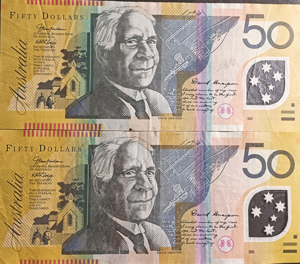 2006 $50 Macfarlane/Henry First and Last Prefix Banknotes