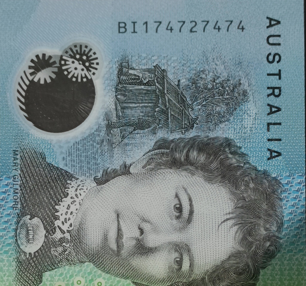 2017 Lowe/Fraser $10 Banknote 7 Digit Radar BI174727474