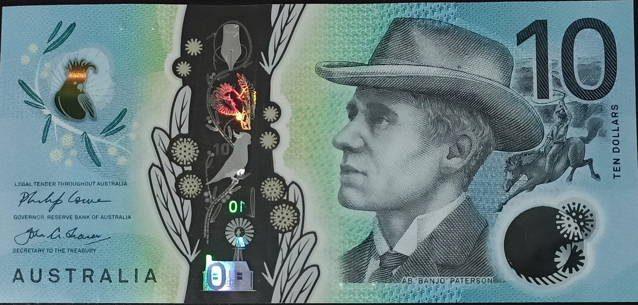 2017 Lowe/Fraser $10 Banknote 7 Digit Radar BI174727474