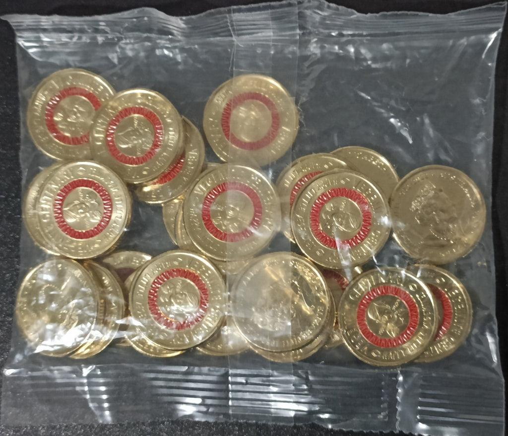 2023 $2 Vegemite Red Coin (Happy Little Vegemites) - UNC RAM Bag