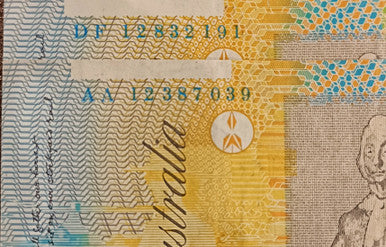 2012 $10 Stevens/Parkinson Banknote First and Last Prefix AA12 & DF12