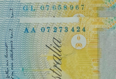 2007 $10 Banknotes Stevens/Henry First and Last Prefix AA07 & GL07